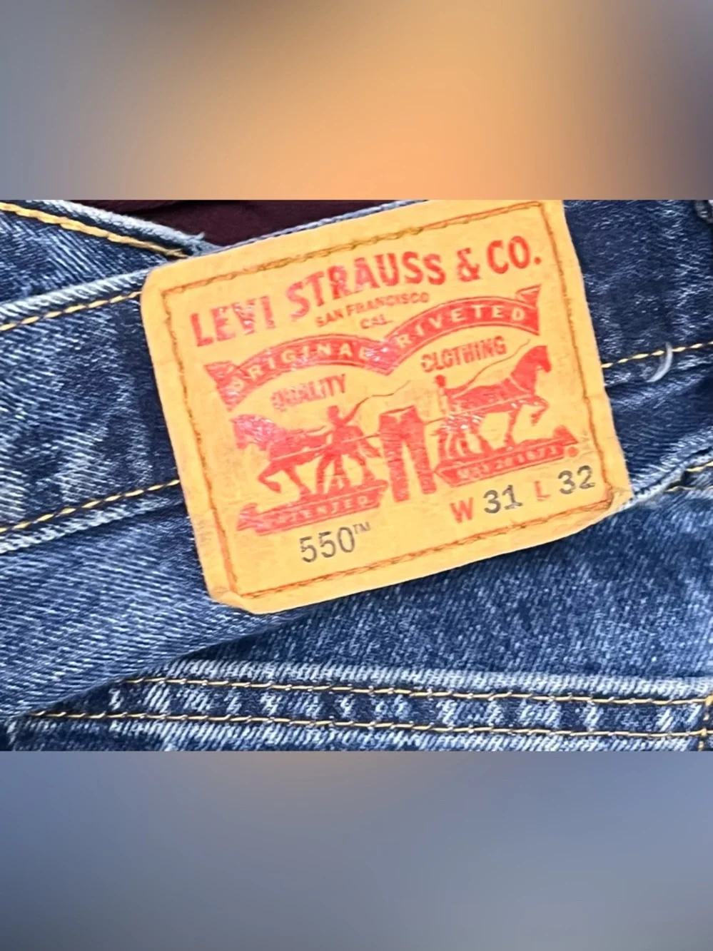 VTG‎ Levis 550 Jeans Mens 31X32 Blue Relaxed Fit Tapered Leg 90s Y2K